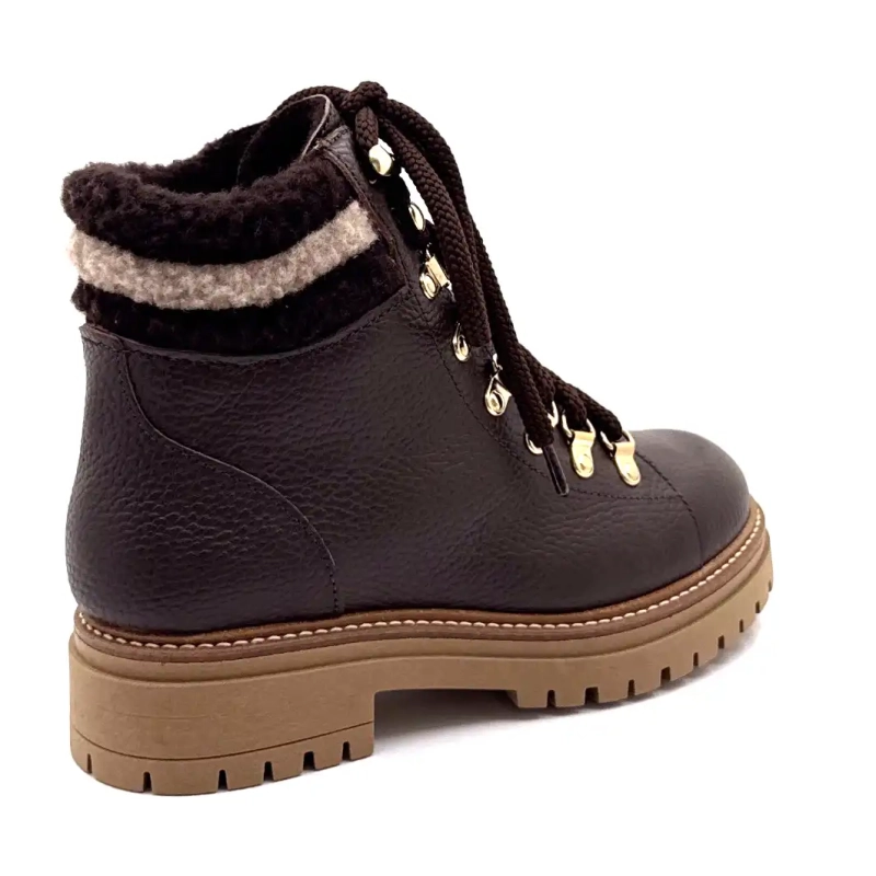 Elena 37953 Brunt kornet skinn Ivoire Chaussures