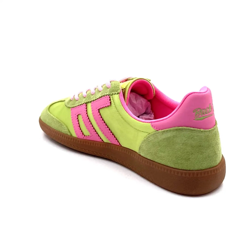Back70 Ghost C26 Cuero, gamuza y textil Verde y rosa Ivoire Chaussures