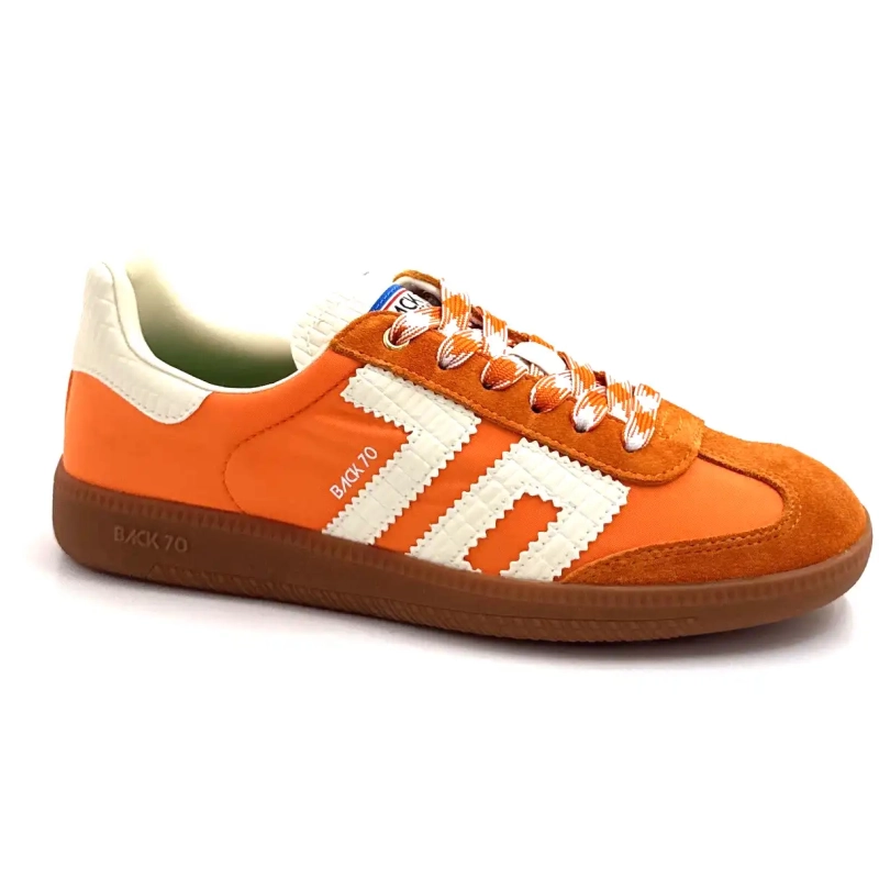 Back70 Ghost 13 Cuir, Daim & Textile Orange Ivoire Chaussures