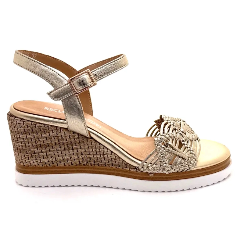Espadrillas Regarde le Ciel Madison 09 in pelle platino