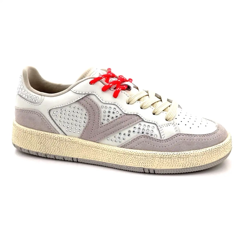 Victoria 8806119 Leder & Wildleder Strass Weiß Ivoire Chaussures