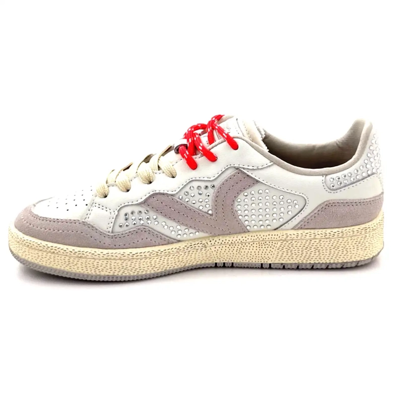 Victoria 8806119 Skóra i zamsz Kryształki Białe Ivoire Chaussures