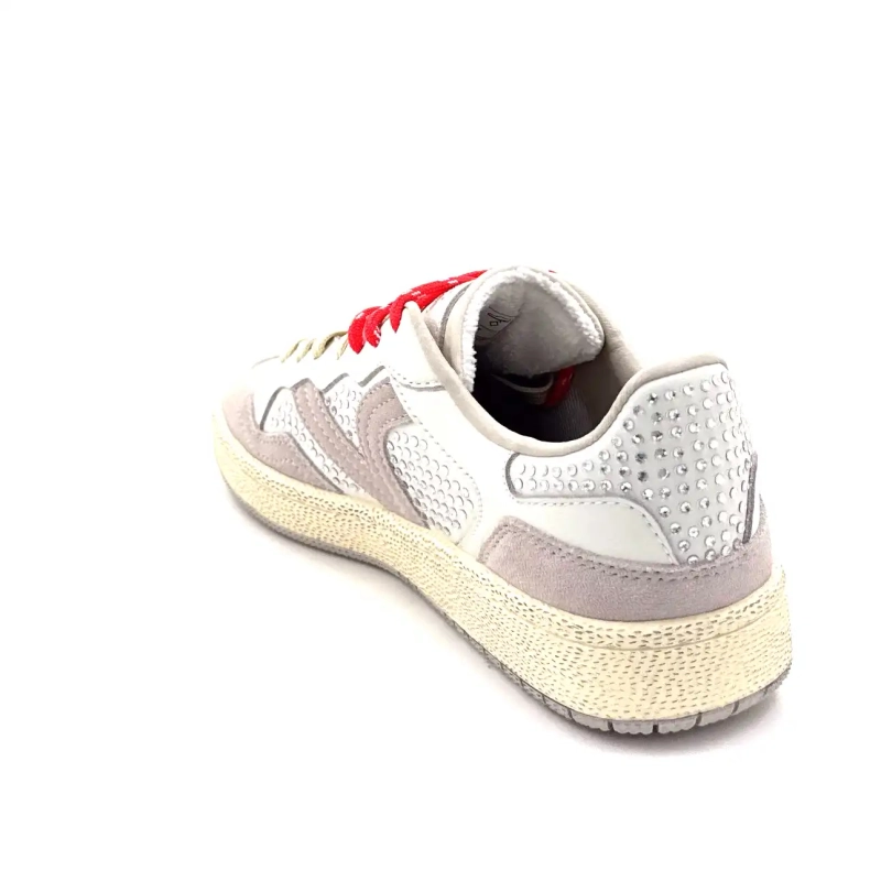 Victoria 8806119 Cuir & Daim Strass Blanc Ivoire Chaussures