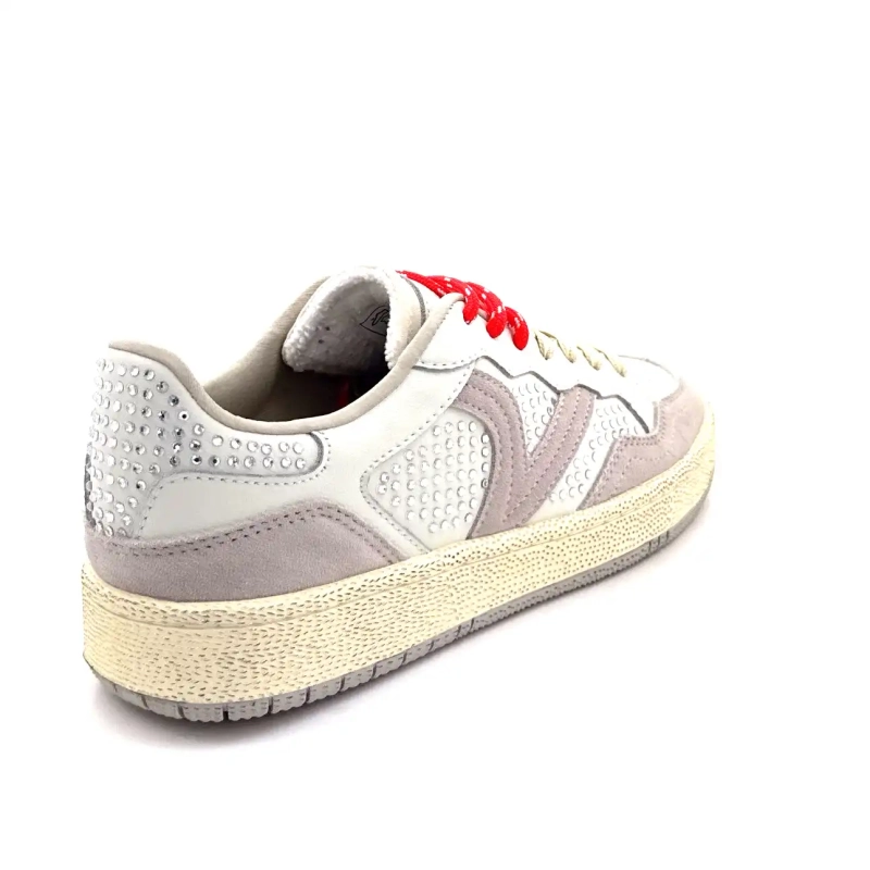 Victoria 8806119 Cuir & Daim Strass Blanc Ivoire Chaussures