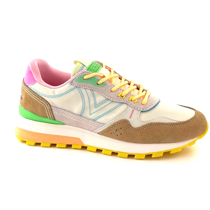 Victoria 1156114 Nylon e Camurça Bege Multicolorido Ivoire Chaussures