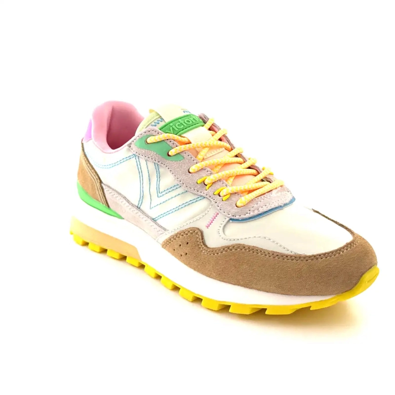 Victoria 1156114 Nylon e pelle scamosciata Beige Multicolore Ivoire Chaussures