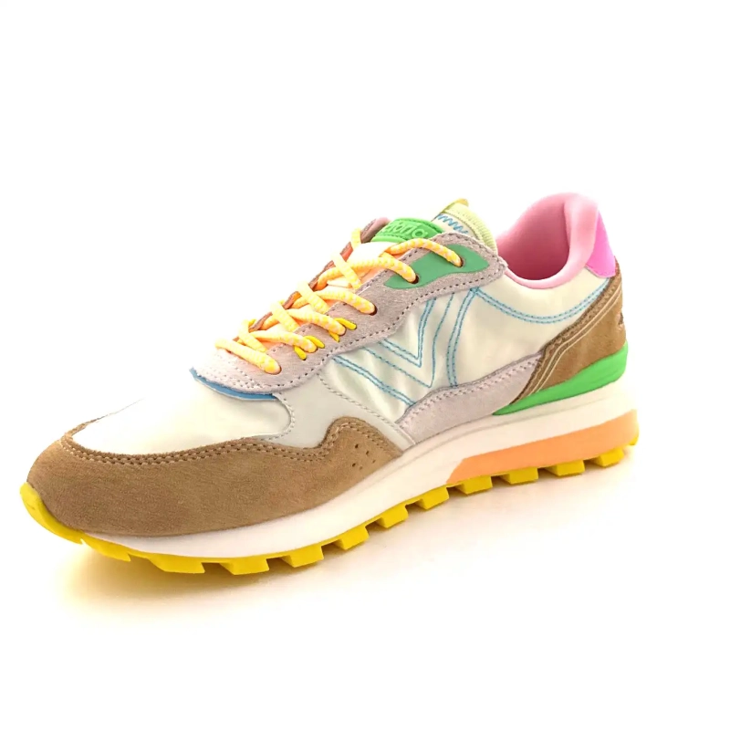 Victoria 1156114 Nylon & Daim Beige Multicolore Ivoire Chaussures