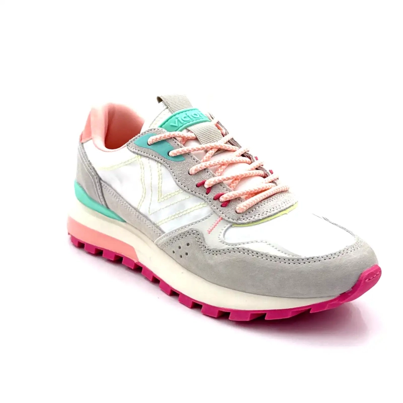 Victoria 1156114 Nylon & Daim Gris Multicolore Ivoire Chaussures