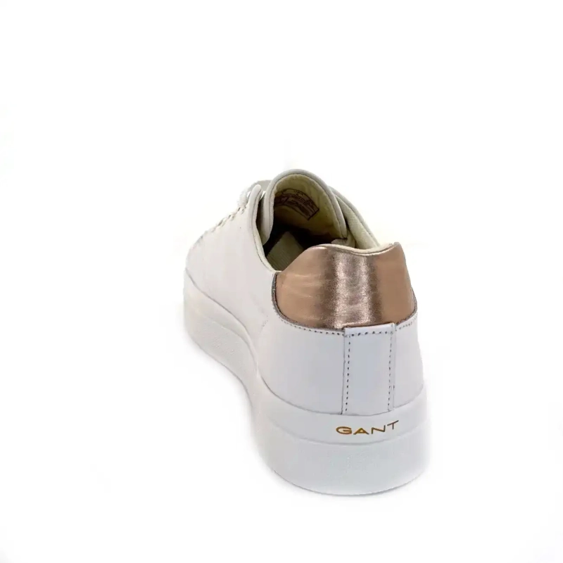 GANT 32531170 Avona White & Rose Gold Leather Ivoire Chaussures