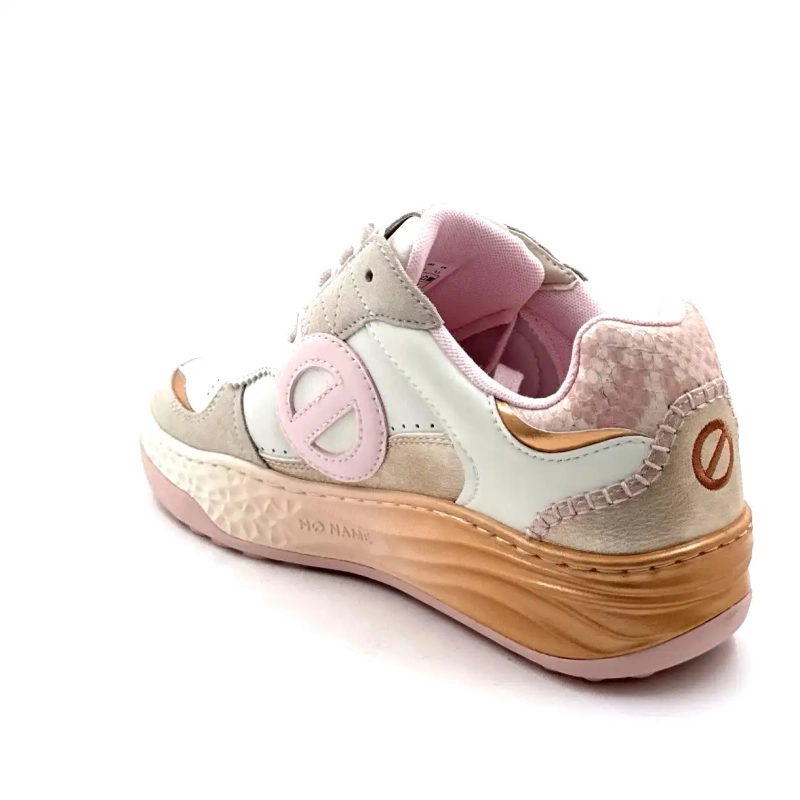 No Name Tyler Court Skóra, zamsz i materiał tekstylny Różowo-biały Ivoire Chaussures