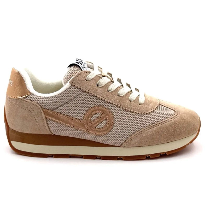 No Name City - Run Jogger W Cuir & Textile Beige & Dune