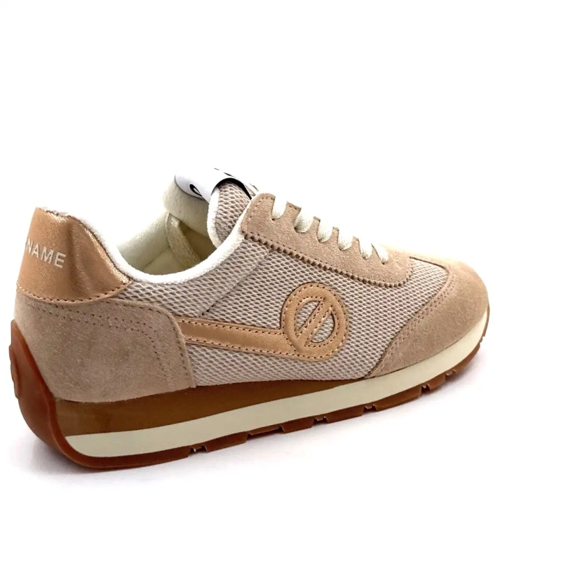 No Name City - Run Jogger W Leather & Textile Beige & Dune Ivoire Chaussures
