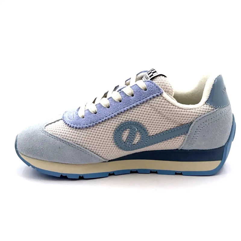 No Name City - Run Jogger W Leather & Textile Sky blue Ivoire Chaussures
