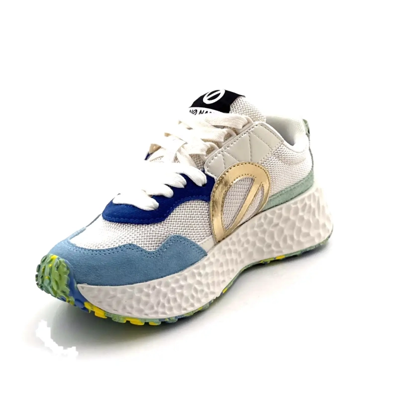 No Name Carter Jogger W Læder & Tekstil Hvid, Blå & Grøn Ivoire Chaussures