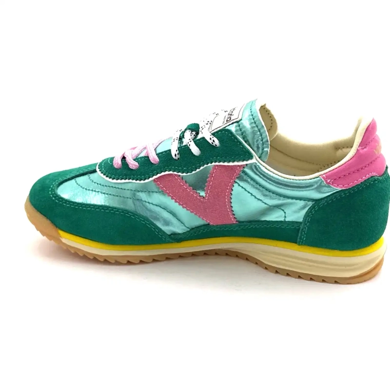 Victoria 1158111 Piele Verde Metalizat Ivoire Chaussures