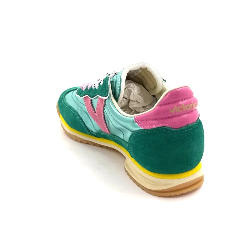 Victoria 1158111 Piele Verde Metalizat Ivoire Chaussures