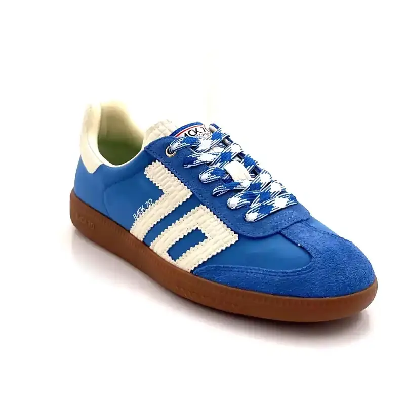 Back70 Ghost-17 Cuir, Daim & Textile Bleu & Blanc Ivoire Chaussures