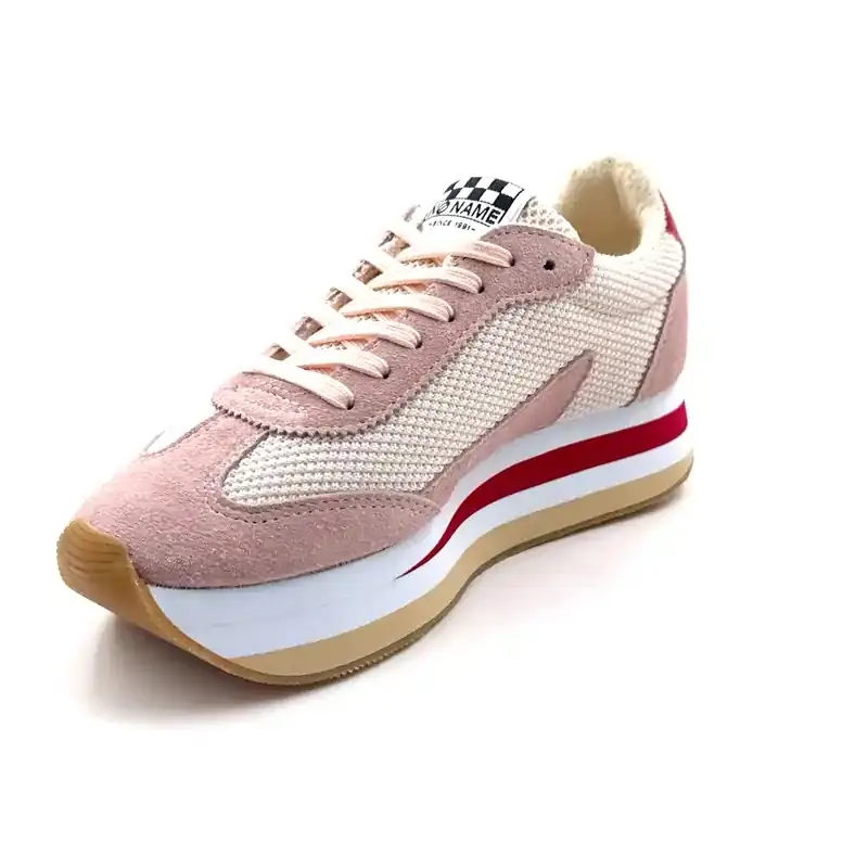 No Name Flex M Jogger Suède & Textiel Roze Crème & Kers Ivoire Chaussures