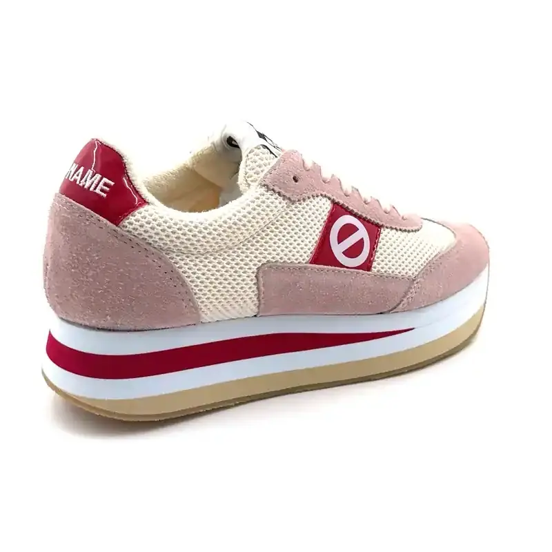 No Name Flex M Jogger velúr és textil rózsaszín krém és cseresznye Ivoire Chaussures