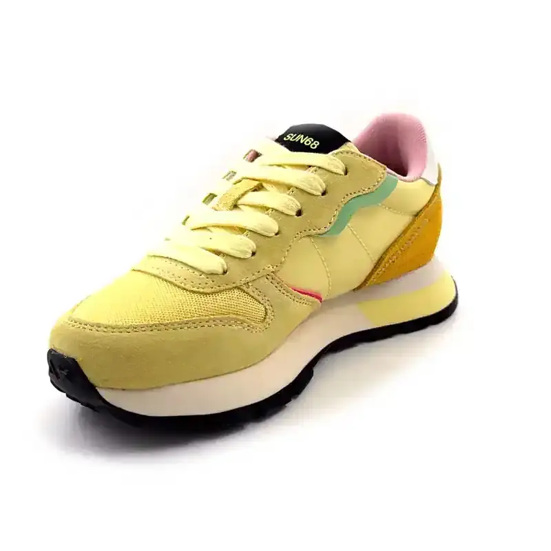 Sun 68 36204 Daim & Textile Jaune Ivoire Chaussures