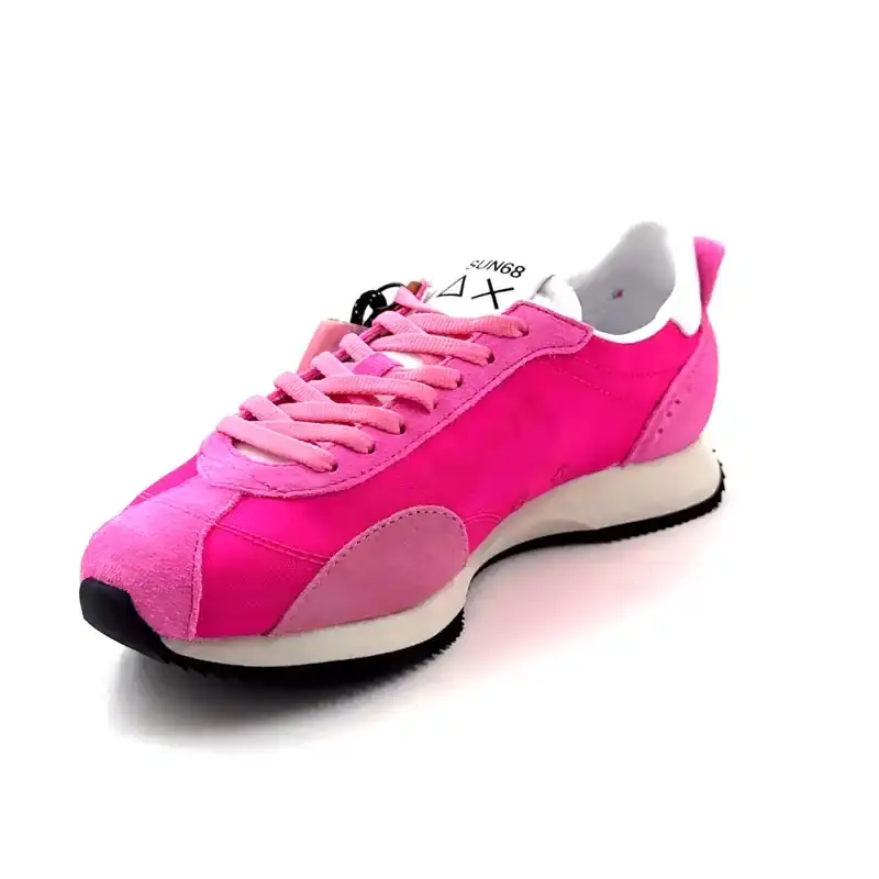 Sun68 36226 Wildleder & Textil Fuchsia Ivoire Chaussures