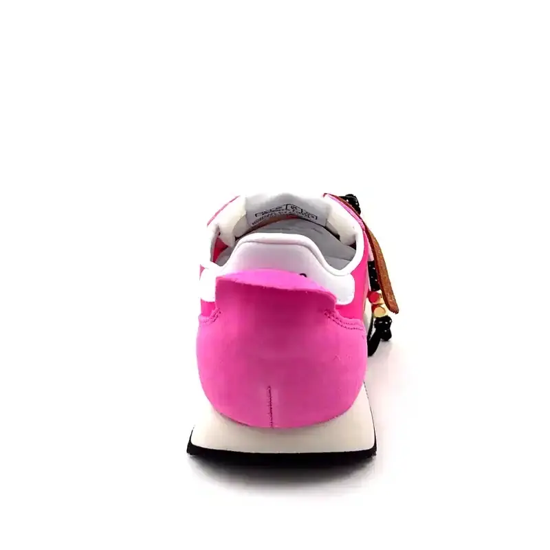 Sun68 36226 Suede & Textile Fucsia Ivoire Chaussures