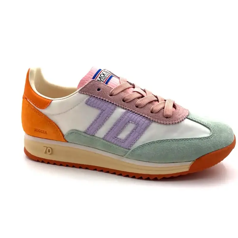 Pantaloni sport Back 70 Jogger 51 din piele și material textil, multicolori Ivoire Chaussures