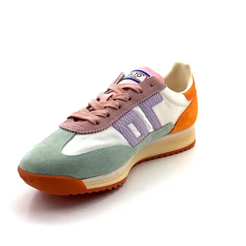 Calça Jogger Back 70 51 em couro e tecido multicolorida Ivoire Chaussures