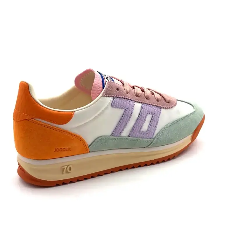 Back 70 Jogger 51 Cuir & Textile Multicolore Ivoire Chaussures