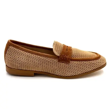 Reqins Florine Camurça Bege e Camelo Ivoire Chaussures