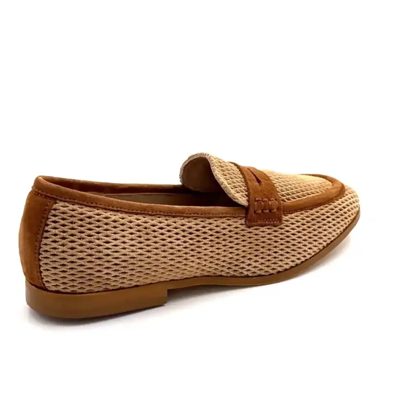 Reqins Florine Camurça Bege e Camelo Ivoire Chaussures