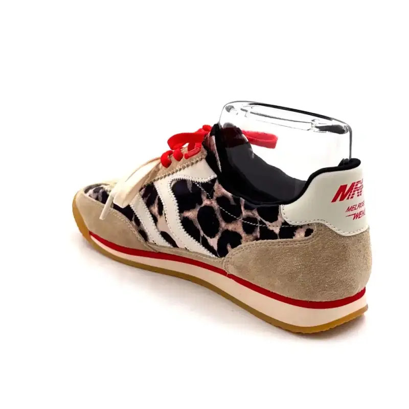 MRP Pure V6 Camurça e Tecido Leopardo Ivoire Chaussures