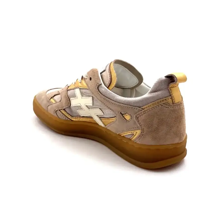 Another Trend A033 11 Iconic 2 Pelle e Camoscio Talpa e Metallo Ivoire Chaussures