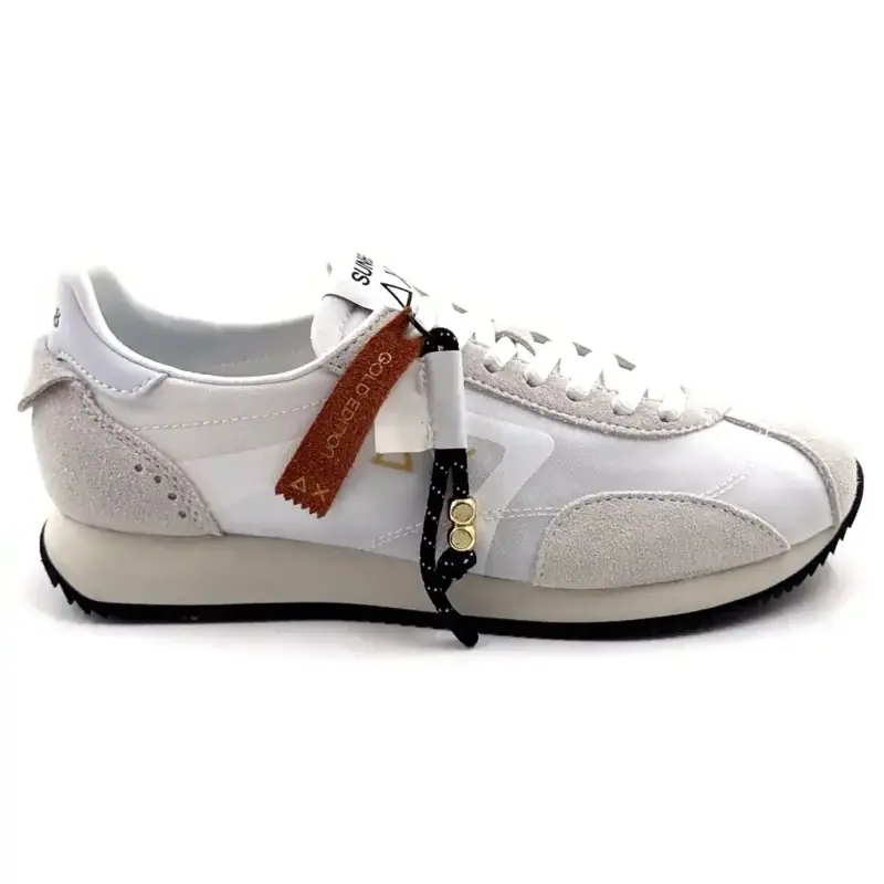 Sun68 36226 Pelle scamosciata e tessuto bianco Ivoire Chaussures