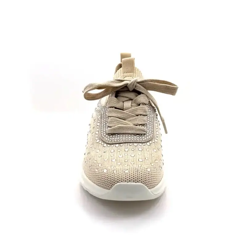 Ivoire 2501 310 4521 Beige tekstil med rhinsten Ivoire Chaussures