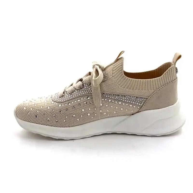 Ivoire 2501 310 4521 Beige textil med strass Ivoire Chaussures