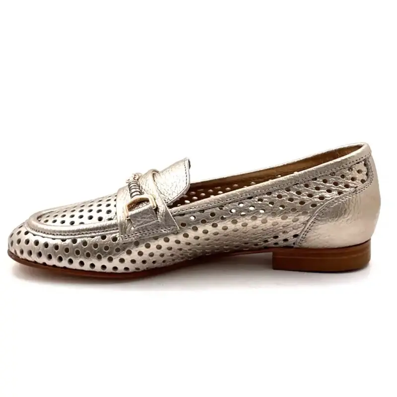 Ivoire L084M Χρυσό Διάτρητο Δέρμα Ivoire Chaussures