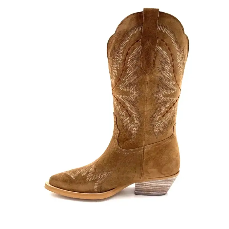 Alpe 5217 11 Western velúr barna Ivoire Chaussures