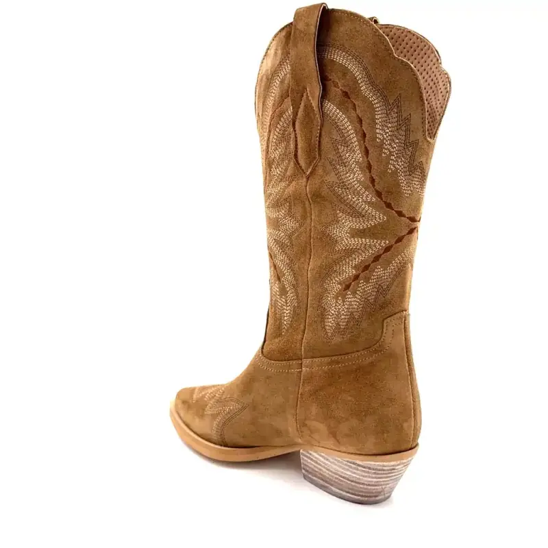 Alpe 5217 11 Western Suede Brown Ivoire Chaussures