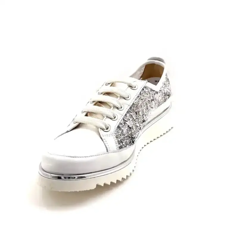 Xsa 9702 Δέρμα Buffalo White με Πούλιες Ivoire Chaussures