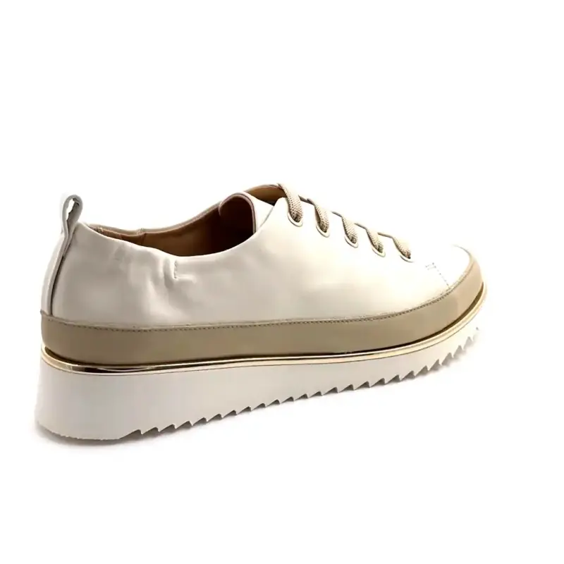 Xsa 8010 Κρεμ & Μπεζ Δέρμα Ivoire Chaussures