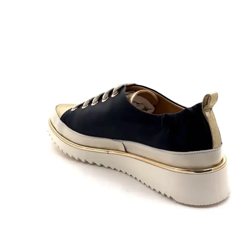 Xsa 8010 em couro azul marinho, dourado e creme Ivoire Chaussures