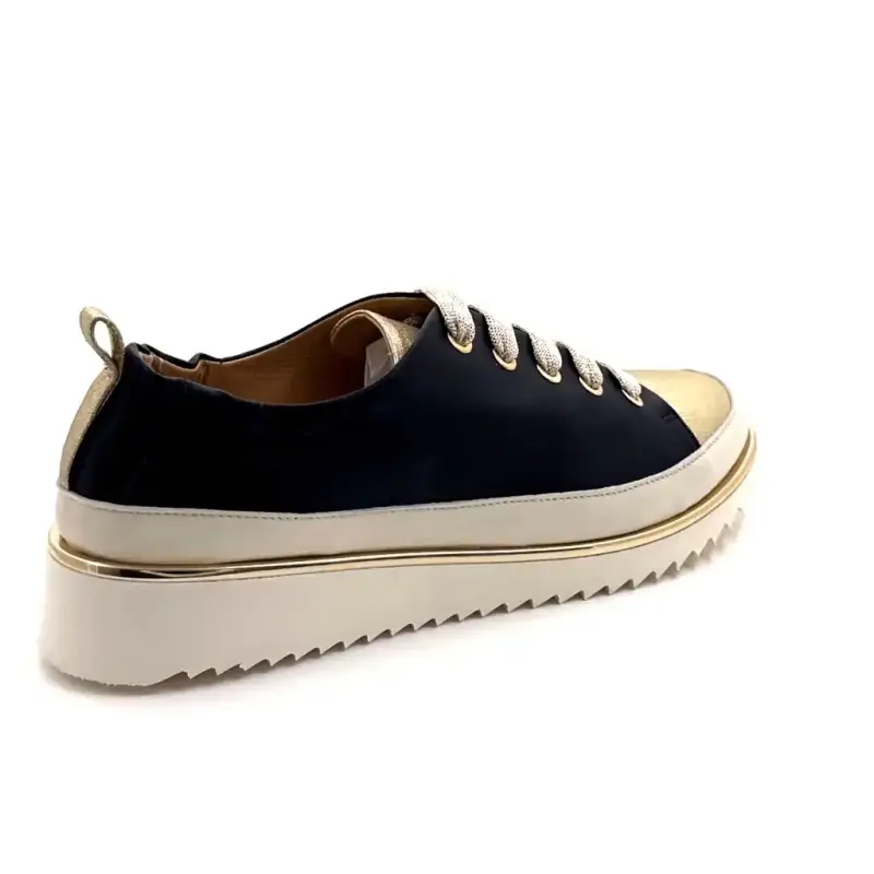 Xsa 8010 Granatowo-złota i kremowa skóra Ivoire Chaussures