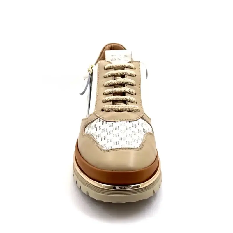XSA 9809 Poseidon Piele Bej Crem Camel Ivoire Chaussures