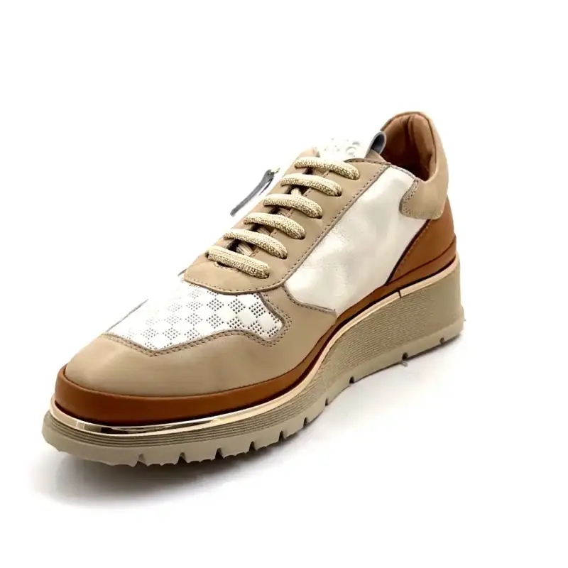 XSA 9809 Poseidon Läder Beige Kräm Kamel Ivoire Chaussures