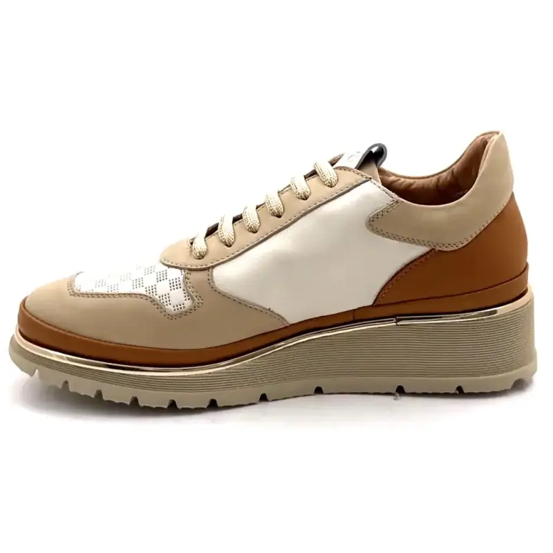 XSA 9809 Poseidon skinn beige krem kamel Ivoire Chaussures