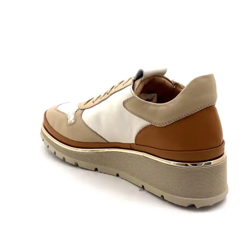 XSA 9809 Poseidon Læder Beige Creme Camel Ivoire Chaussures