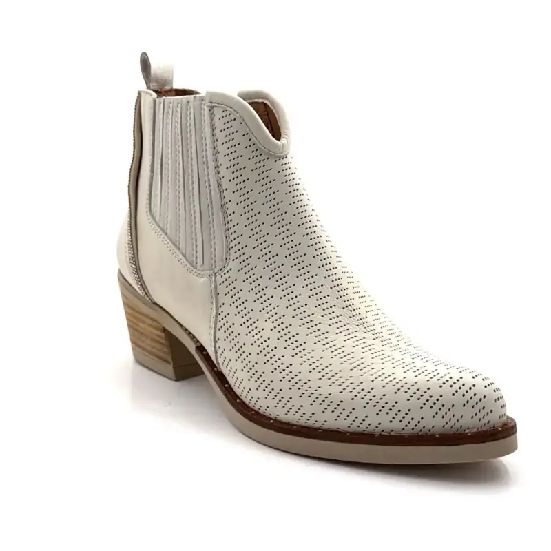 MKD Arige kremfarget skinn Ivoire Chaussures