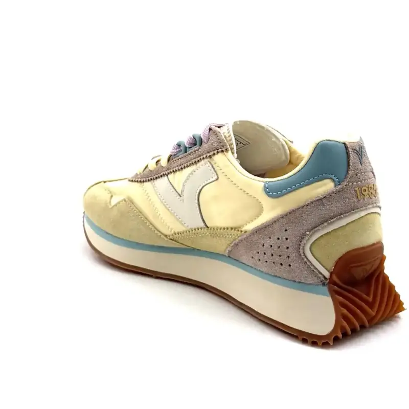 Victoria 8812101 en Cuir & Textile Jaune pastel Ivoire Chaussures