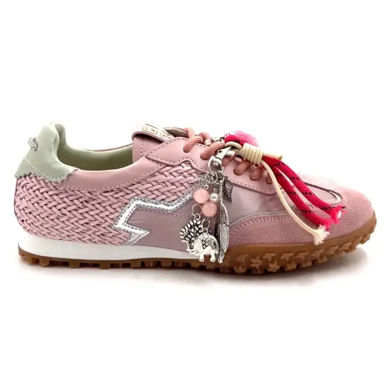 GIO+ Cielo 02 Pelle e Camoscio Rosa Ivoire Chaussures